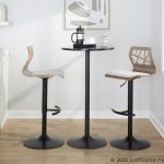 Folia Light Grey Contemporary Adjustable Swivel Barstool (Set of 2) 17 Folia Light Grey Contemporary Adjustable Swivel Barstool (Set of 2)