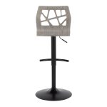 Folia Light Grey Contemporary Adjustable Swivel Barstool (Set of 2) 22 Folia Light Grey Contemporary Adjustable Swivel Barstool (Set of 2)