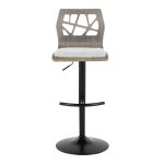 Folia Light Grey Contemporary Adjustable Swivel Barstool (Set of 2) 23 Folia Light Grey Contemporary Adjustable Swivel Barstool (Set of 2)