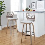 Folia Light Grey Contemporary Swivel Barstool (Set of 2) 13 Folia Light Grey Contemporary Swivel Barstool (Set of 2)