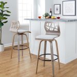 Folia Light Grey Contemporary Swivel Barstool (Set of 2) 12 Folia Light Grey Contemporary Swivel Barstool (Set of 2)