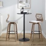 Folia Light Grey Contemporary Swivel Barstool (Set of 2) 15 Folia Light Grey Contemporary Swivel Barstool (Set of 2)