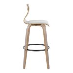 Folia Light Grey Contemporary Swivel Barstool (Set of 2) 18 Folia Light Grey Contemporary Swivel Barstool (Set of 2)