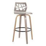 Folia Light Grey Contemporary Swivel Barstool (Set of 2) 19 Folia Light Grey Contemporary Swivel Barstool (Set of 2)