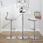 Folia Light Grey Wood Contemporary Adjustable Swivel Barstool (Set of 2) 14 Folia Light Grey Wood Contemporary Adjustable Swivel Barstool (Set of 2)