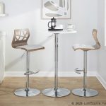 Folia Light Grey Wood Contemporary Adjustable Swivel Barstool (Set of 2) 15 Folia Light Grey Wood Contemporary Adjustable Swivel Barstool (Set of 2)