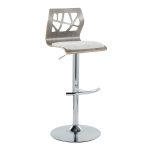 Folia Light Grey Wood Contemporary Adjustable Swivel Barstool (Set of 2) 17 Folia Light Grey Wood Contemporary Adjustable Swivel Barstool (Set of 2)