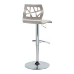 Folia Light Grey Wood Contemporary Adjustable Swivel Barstool (Set of 2) 19 Folia Light Grey Wood Contemporary Adjustable Swivel Barstool (Set of 2)