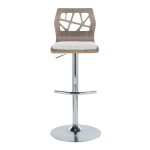 Folia Light Grey Wood Contemporary Adjustable Swivel Barstool (Set of 2) 21 Folia Light Grey Wood Contemporary Adjustable Swivel Barstool (Set of 2)