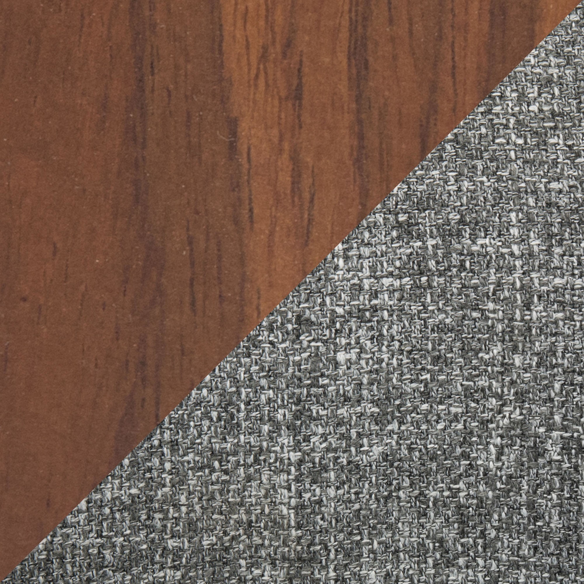 Folia Mid-Century Dining Set Walnut Glass Grey (7 Piece) 6 Folia Mid-Century Dining Set Walnut Glass Grey (7 Piece) - Image 6