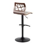 Folia Mid-Century Modern Cream Faux Leather Swivel Barstool (Set of 2)