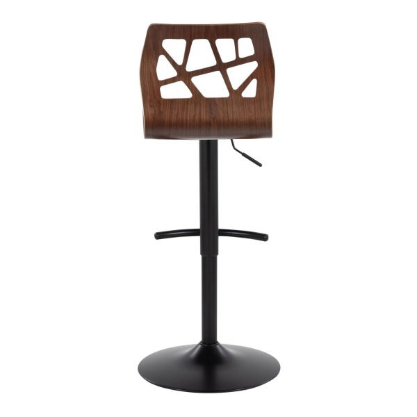 Folia Mid Century Modern Cream Faux Leather Swivel Barstool Set of 2 8