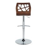 Folia Mid-Century Modern Cream Swivel Barstool Chrome Walnut (Set of 2) 22 Folia Mid-Century Modern Cream Swivel Barstool Chrome Walnut (Set of 2)
