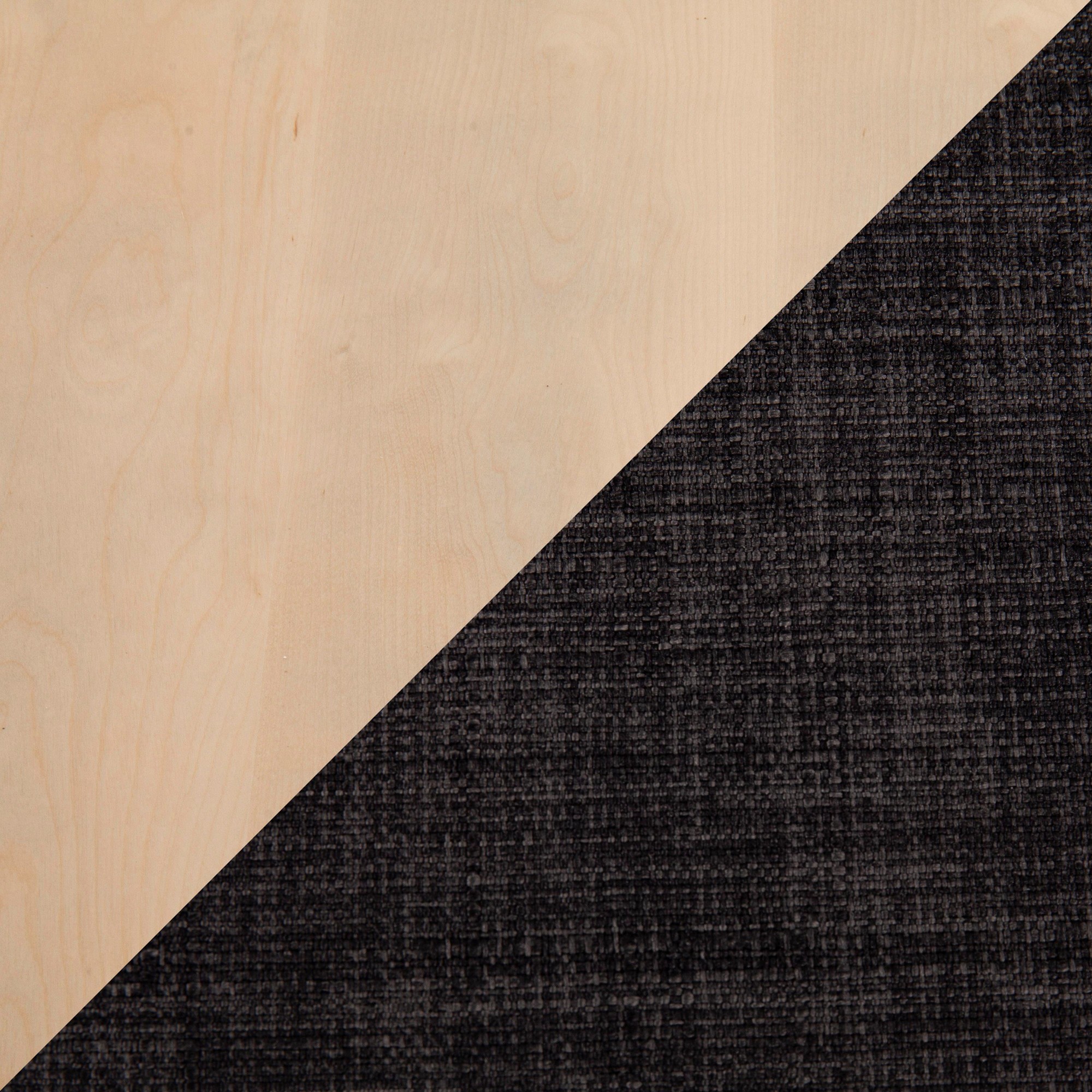 Folia Mid-Century Modern Natural Wood Charcoal Fabric Bench 6 Folia Mid-Century Modern Natural Wood Charcoal Fabric Bench - Image 6