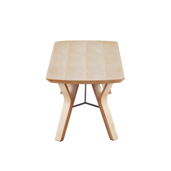 Folia Mid Century Modern Natural Wood Coffee Table 2