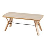 Folia Mid-Century Modern Natural Wood Coffee Table