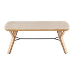 Folia Mid-Century Modern Natural Wood Coffee Table
