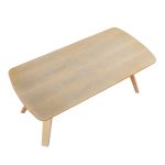 Folia Mid-Century Modern Natural Wood Coffee Table