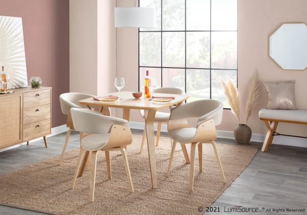 Folia Mid Century Modern Natural Wood Dinette Table 1