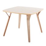 Folia Mid-Century Modern Natural Wood Dinette Table