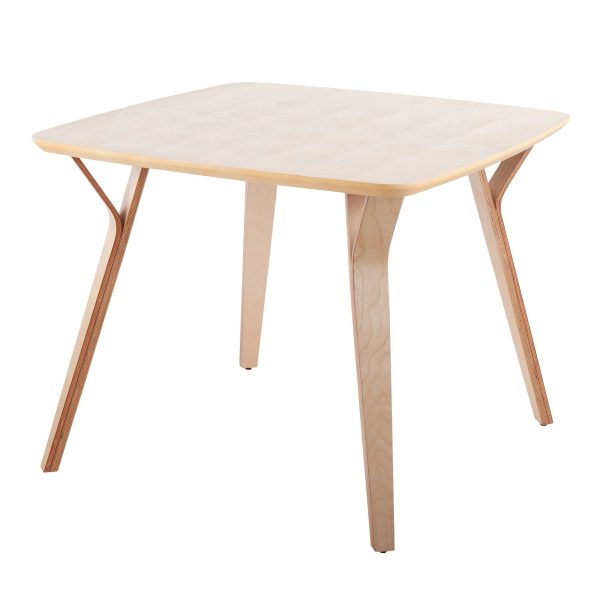 Folia Mid Century Modern Natural Wood Dinette Table 10