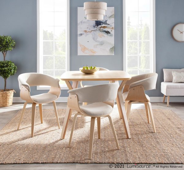Folia Mid Century Modern Natural Wood Dinette Table 2