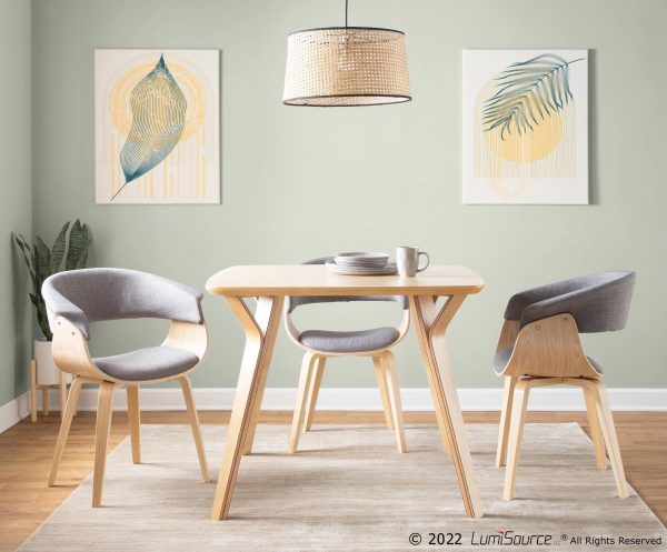 Folia Mid Century Modern Natural Wood Dinette Table