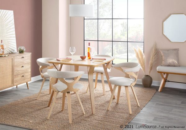 Folia Mid Century Modern Natural Wood Dinette Table 7
