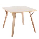 Folia Mid-Century Modern Natural Wood Dinette Table