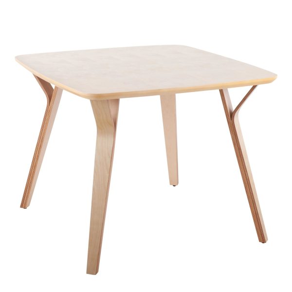 Folia Mid Century Modern Natural Wood Dinette Table 8
