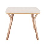 Folia Mid-Century Modern Natural Wood Dinette Table