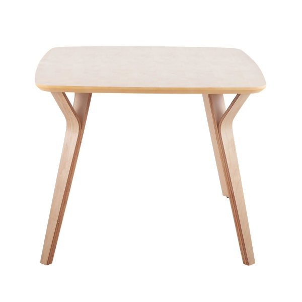 Folia Mid Century Modern Natural Wood Dinette Table 9