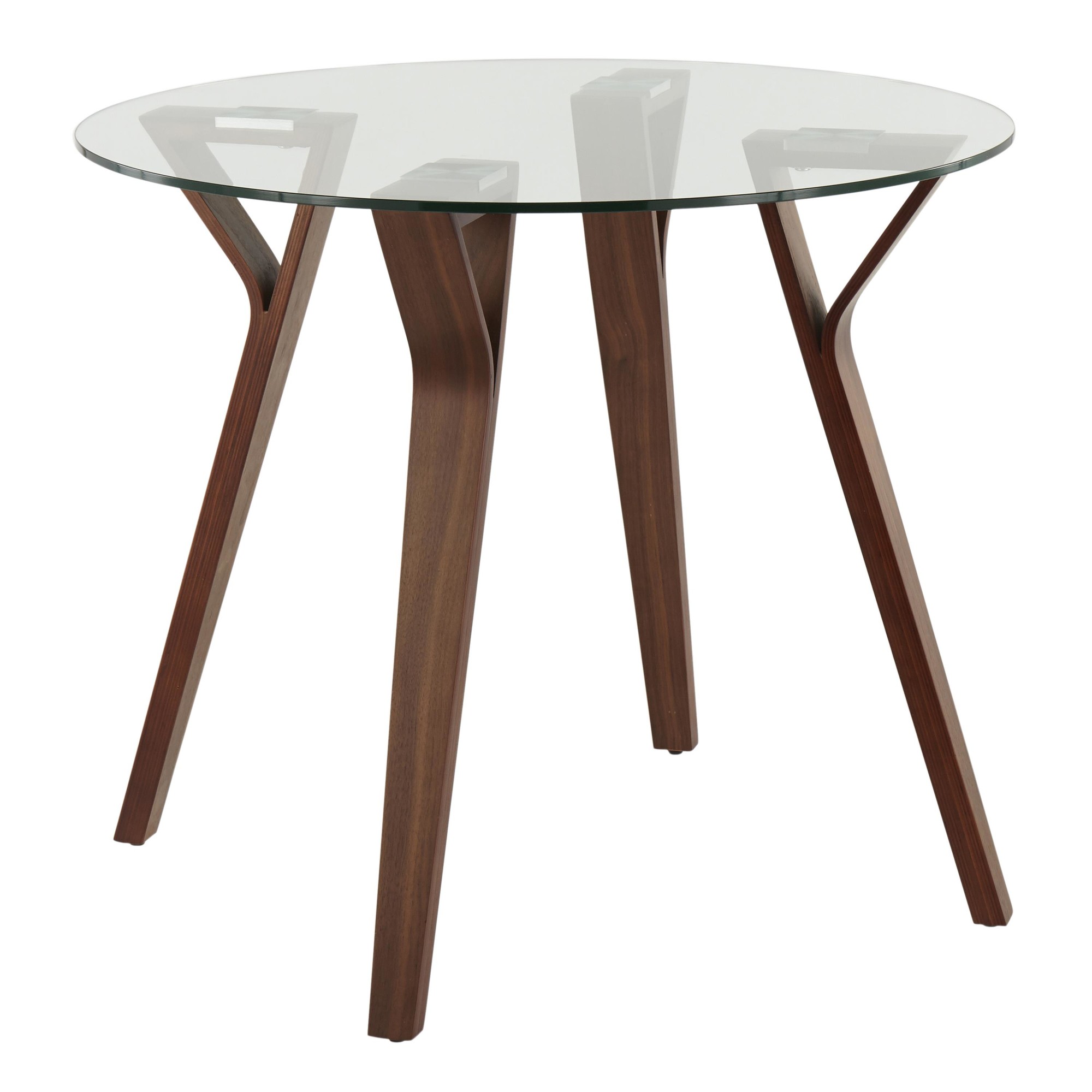 Folia Mid-Century Modern Round Walnut Dining Set 5 Folia Mid-Century Modern Round Walnut Dining Set - Image 5