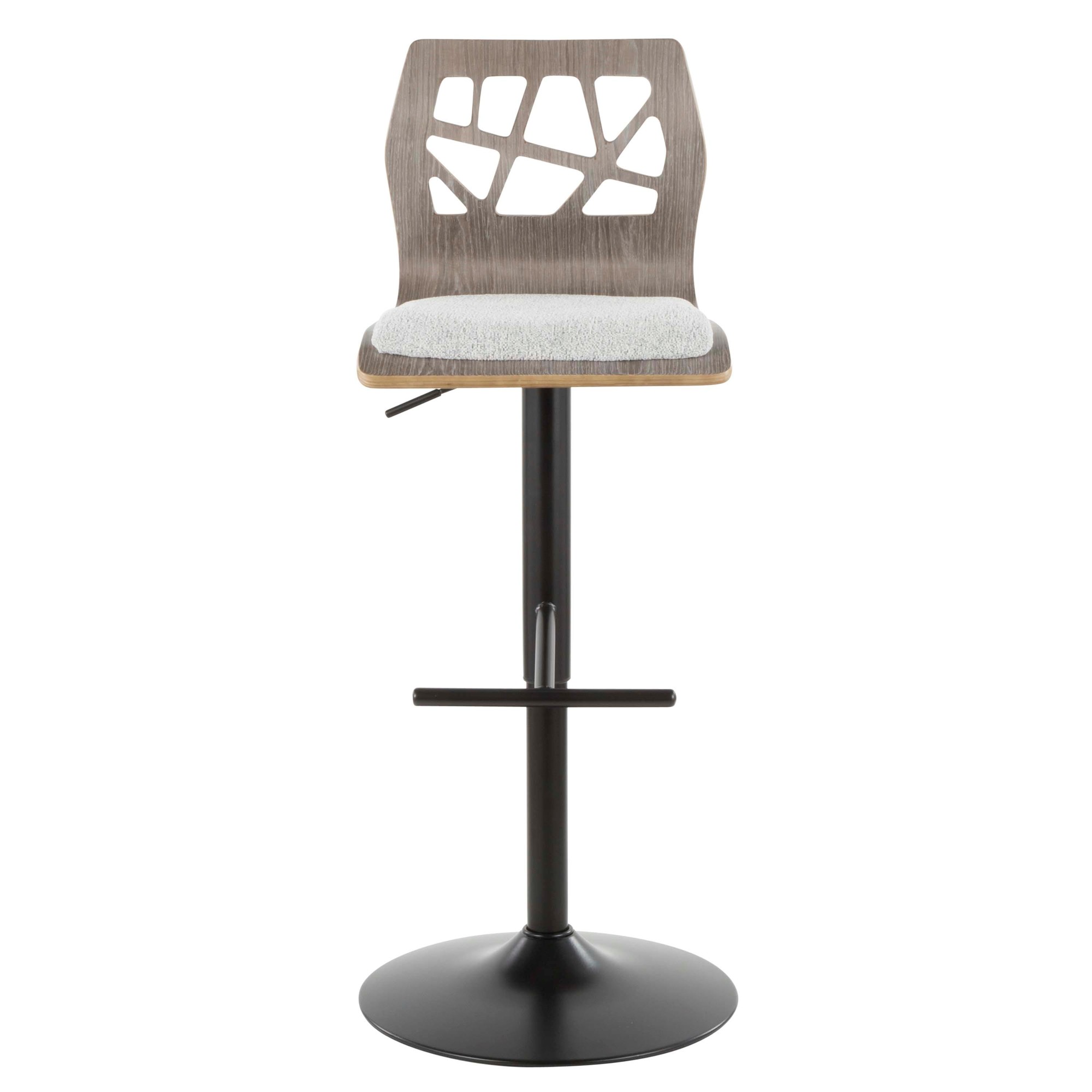 Folia Mid-Century Modern Swivel Adjustable Barstools Light Grey (Set of 3) (Set of 3) 9 Folia Mid-Century Modern Swivel Adjustable Barstools Light Grey (Set of 3) (Set of 3) - Image 9