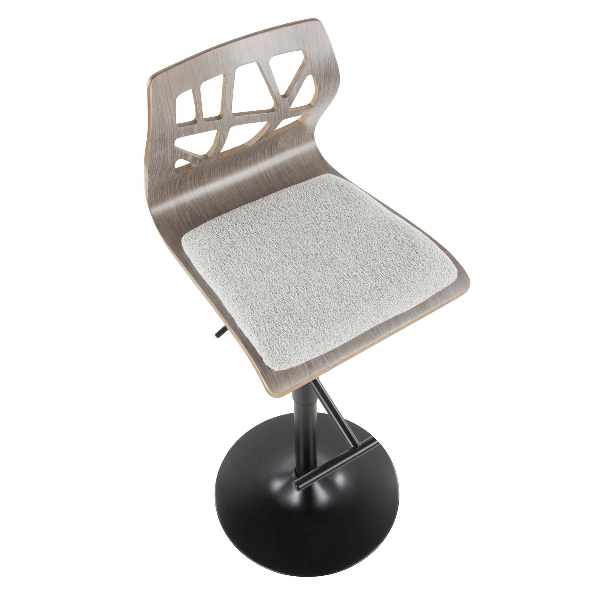 Folia Mid-Century Modern Swivel Adjustable Barstools Light Grey (Set of 3) (Set of 3) 10 Folia Mid-Century Modern Swivel Adjustable Barstools Light Grey (Set of 3) (Set of 3) - Image 10