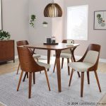 Folia Mid-Century Modern Walnut Dinette Table 14 Folia Mid-Century Modern Walnut Dinette Table