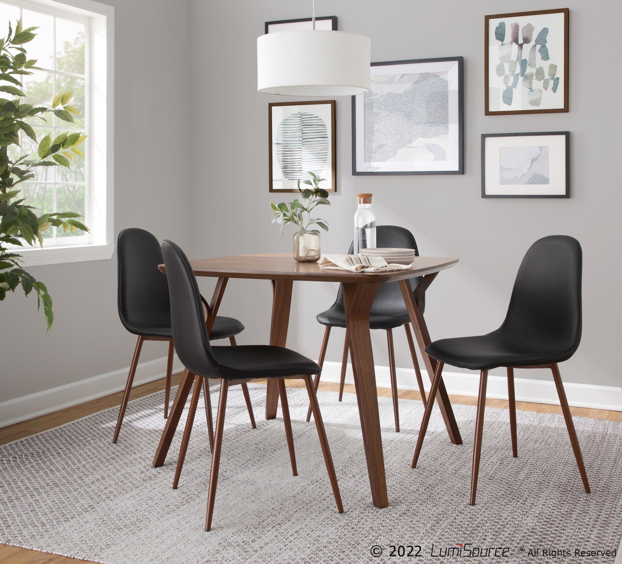 Folia Mid-Century Modern Walnut Dinette Table 5 Folia Mid-Century Modern Walnut Dinette Table - Image 5