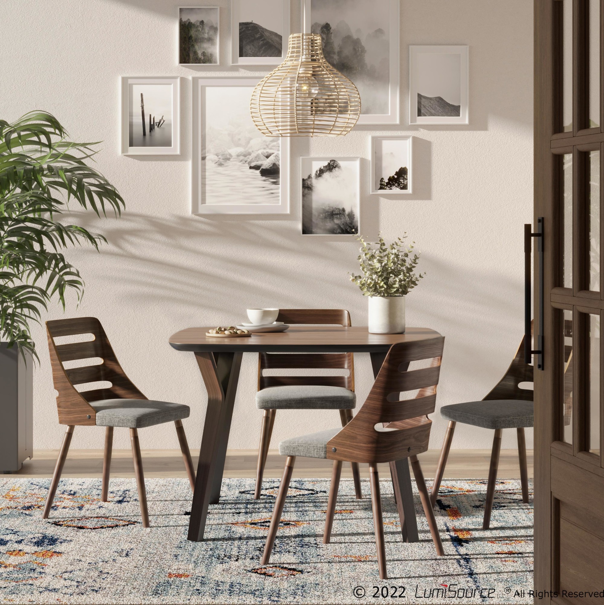 Folia Mid-Century Modern Walnut Dinette Table 6 Folia Mid-Century Modern Walnut Dinette Table - Image 6