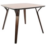 Folia Mid-Century Modern Walnut Dinette Table 21 Folia Mid-Century Modern Walnut Dinette Table