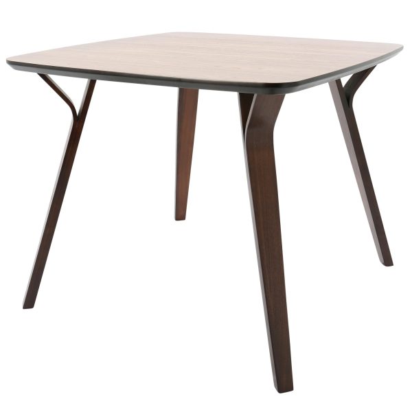 Folia Mid Century Modern Walnut Dinette Table 8