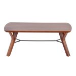 Folia Mid-Century Modern Walnut Wood Coffee Table