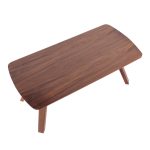 Folia Mid-Century Modern Walnut Wood Coffee Table