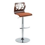 Folia Orange Mid-Century Modern Swivel Adjustable Barstool (Set of 2) 19 Folia Orange Mid-Century Modern Swivel Adjustable Barstool (Set of 2)