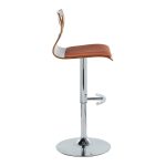Folia Orange Mid-Century Modern Swivel Adjustable Barstool (Set of 2) 20 Folia Orange Mid-Century Modern Swivel Adjustable Barstool (Set of 2)