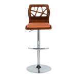 Folia Orange Mid-Century Modern Swivel Adjustable Barstool (Set of 2) 23 Folia Orange Mid-Century Modern Swivel Adjustable Barstool (Set of 2)