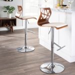 Folia Walnut Cream Swivel Mid-Century Modern Bar Stool (Set of 2) 14 Folia Walnut Cream Swivel Mid-Century Modern Bar Stool (Set of 2)