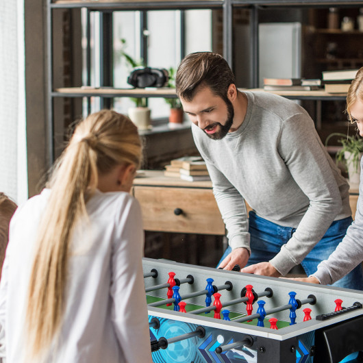 Foosball Table with Stable Structure and Accessories for All Ages