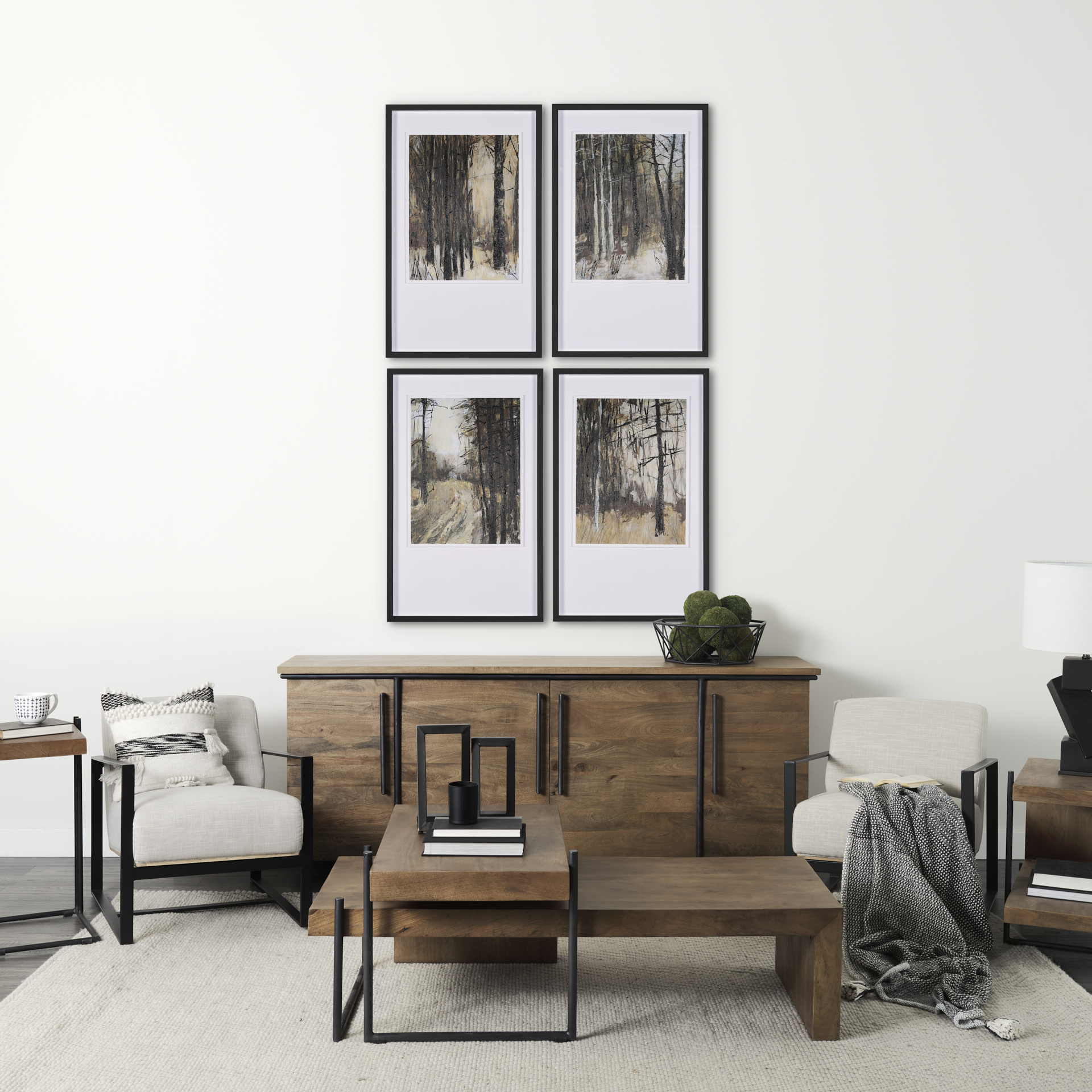 Forest View II by Mercana Studio a Hand Embelished Textured Framed Art Print Matted under Glass 2 Forest View II by Mercana Studio a Hand Embelished Textured Framed Art Print Matted under Glass - Image 2