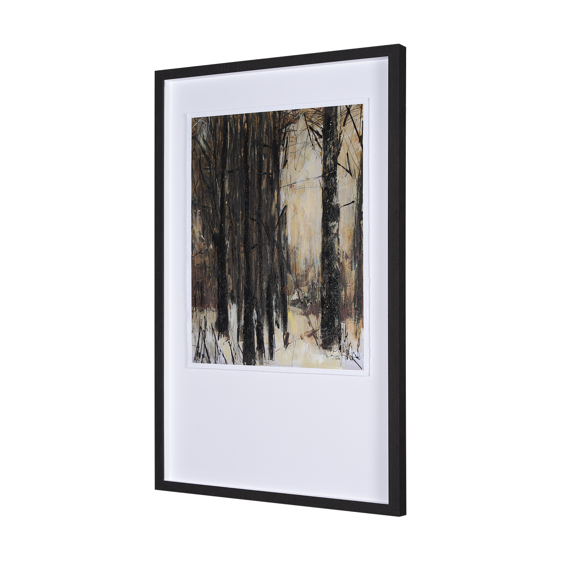Forest View III by Mercana Studio a Hand Embelished Textured Framed Art Print Matted under Glass 3 Forest View III by Mercana Studio a Hand Embelished Textured Framed Art Print Matted under Glass - Image 3