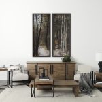 Forest View V by Mercana Studio a Hand Embelished Textured Framed Art Print